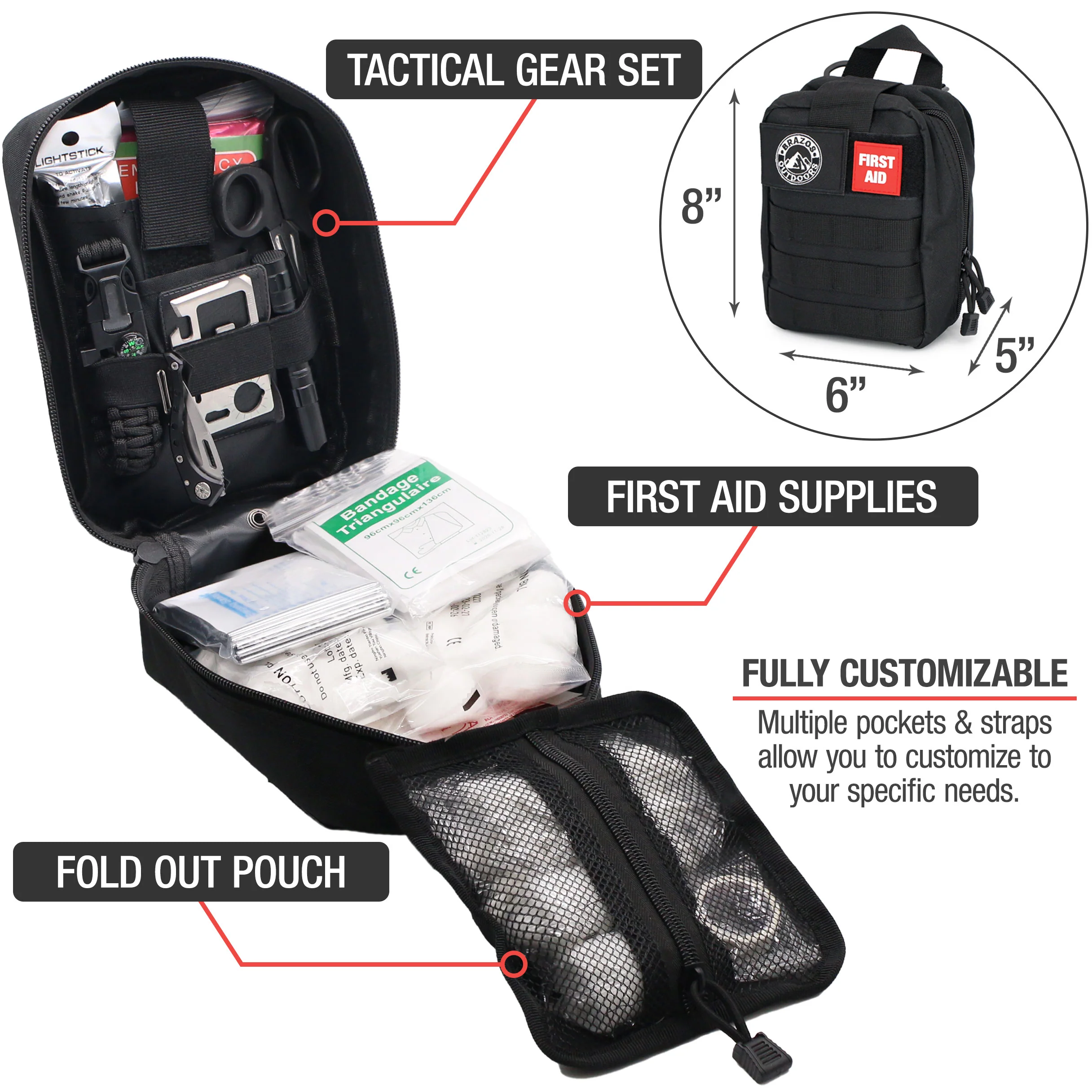 Brazos Outdoors 250-Piece Outdoor Preparedness & Utility Kit - Image 7