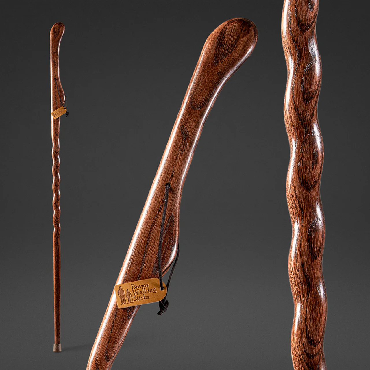 Twisted Oak Hitchhiker Handcrafted Walking Stick - Image 4