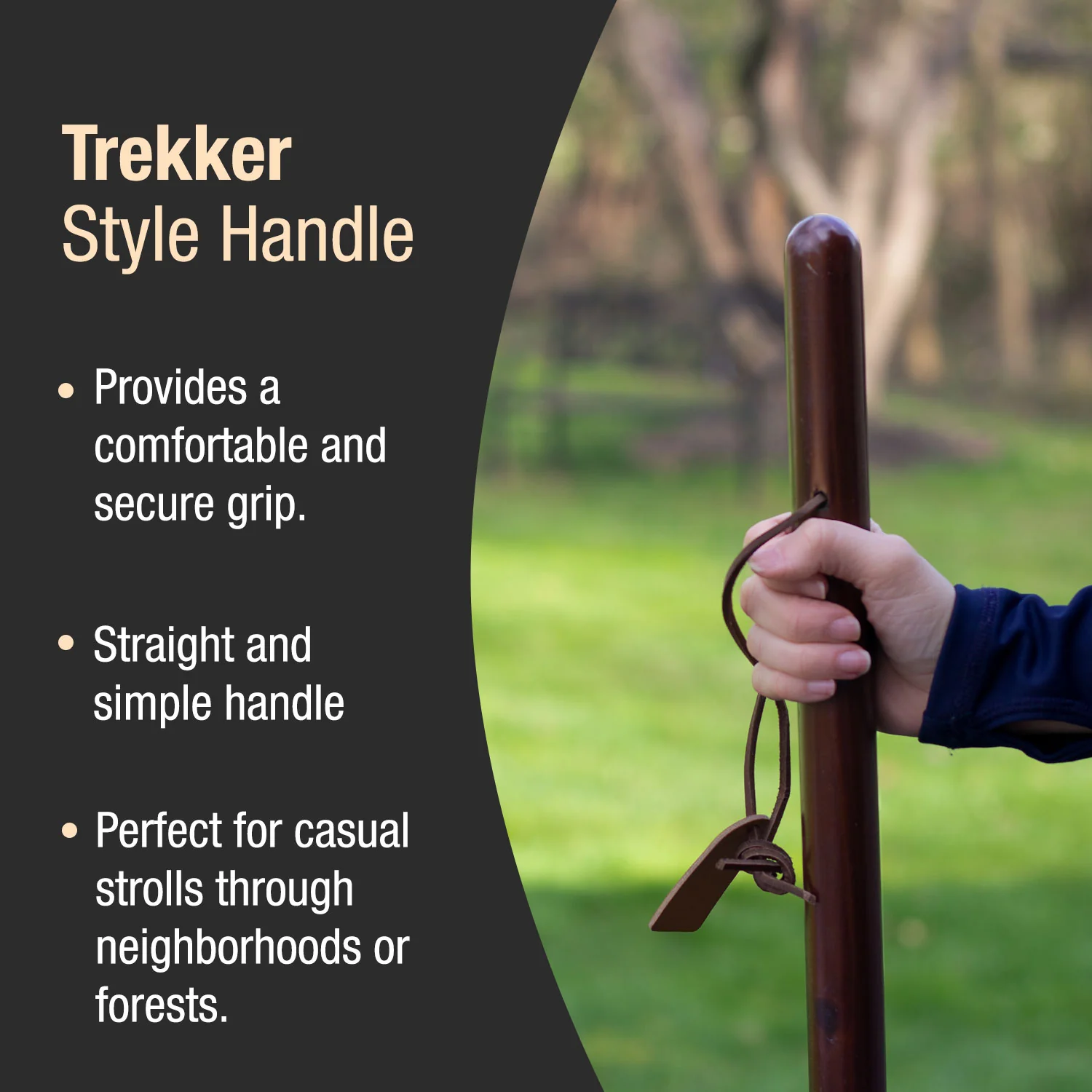 Traditional Straight Pine Handcrafted Walking Stick - Image 4