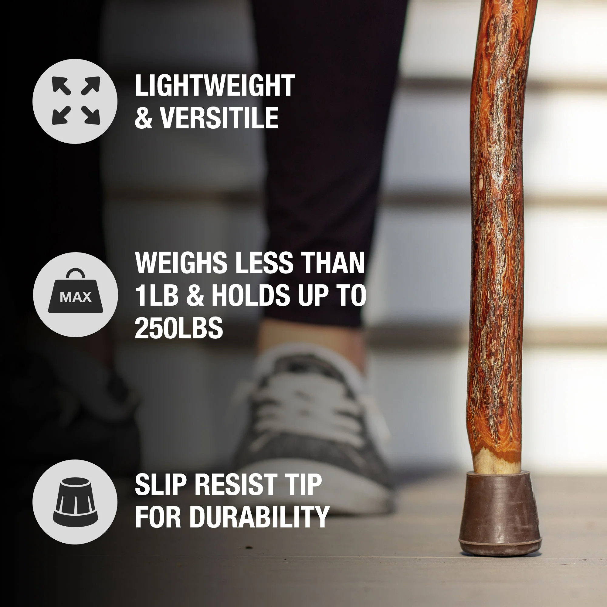 Sassafras Rustic Walking Stick 55" - Image 6