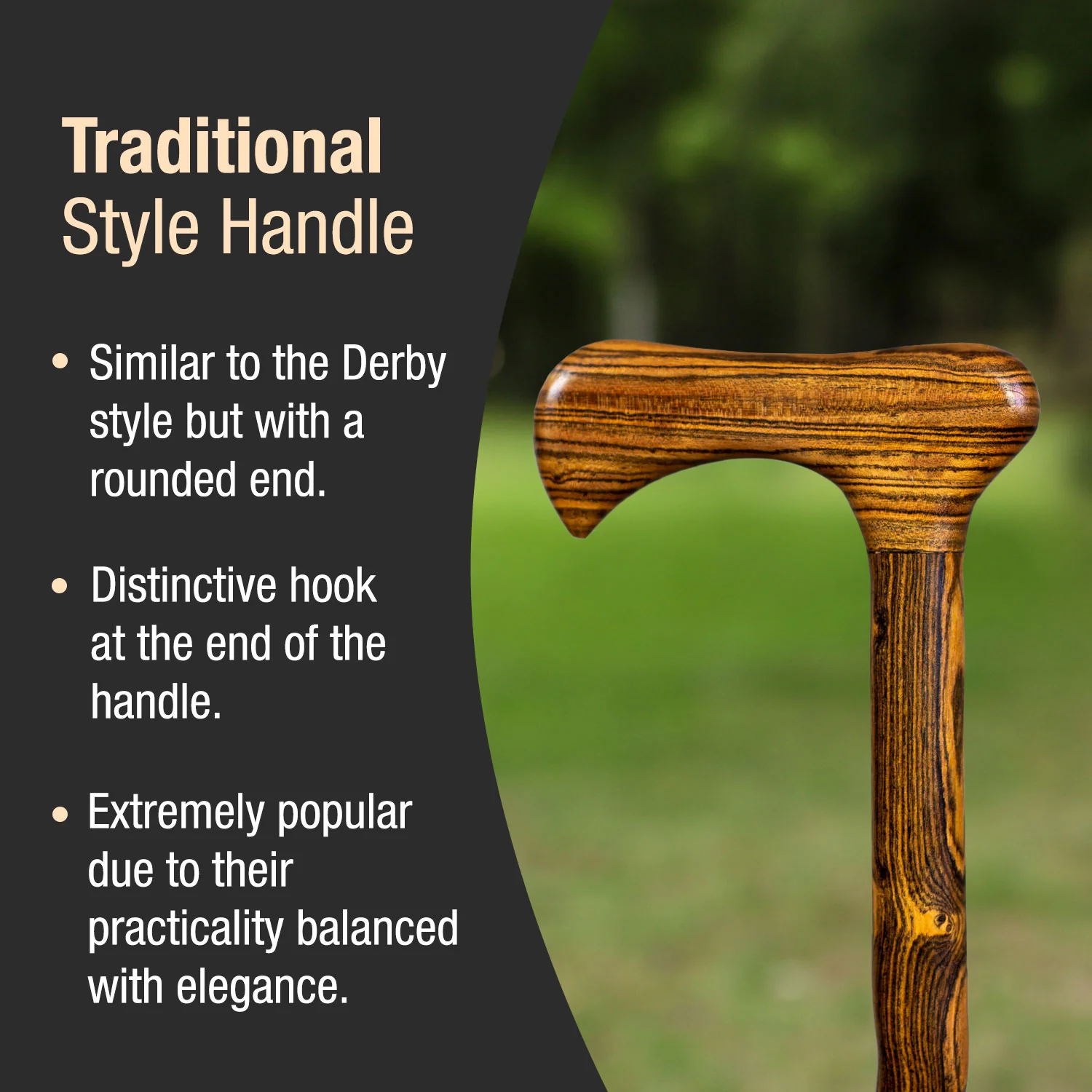 Twisted Bocote Traditional Handcrafted Walking Cane 37" - Image 3
