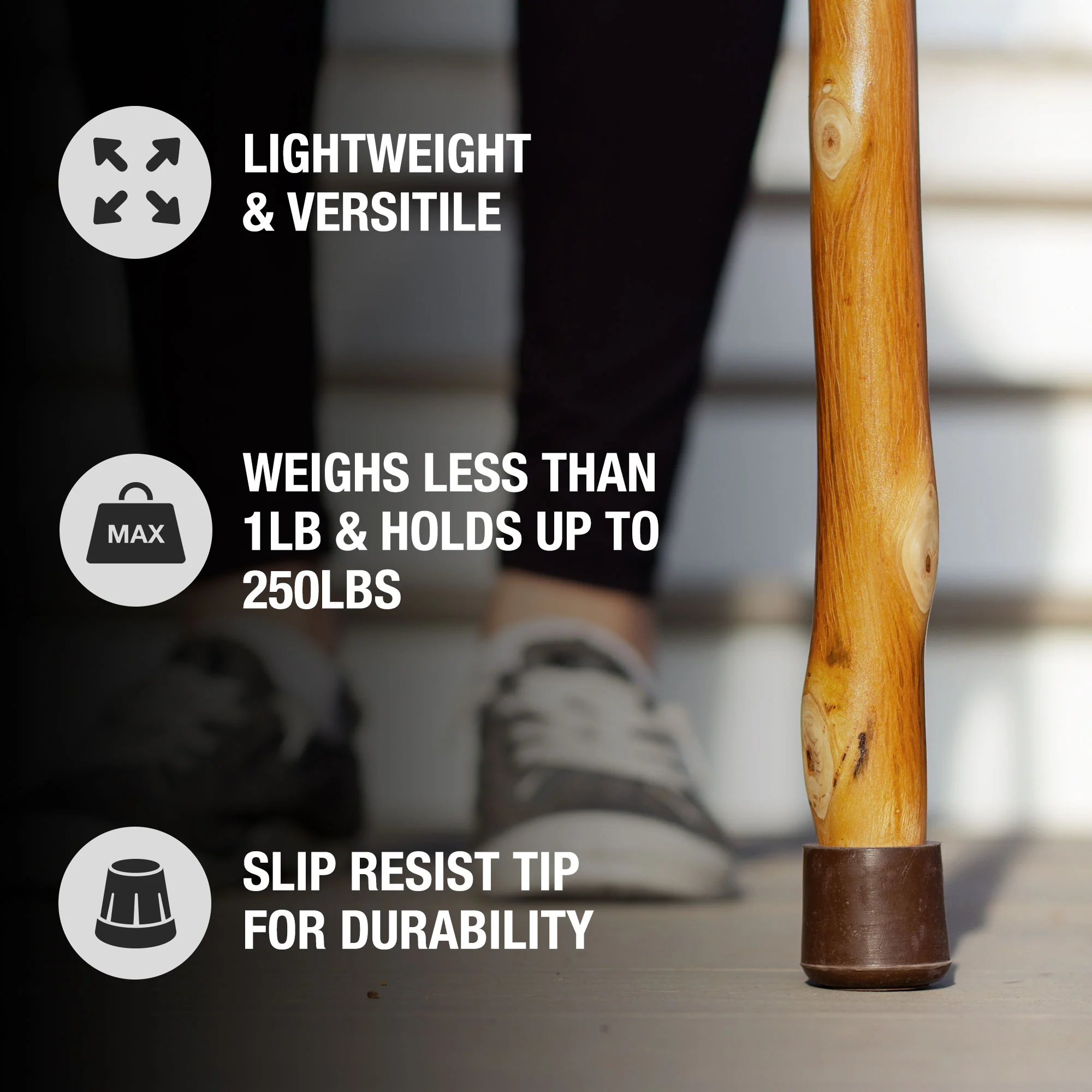 Twisted Hickory Derby Rustic Walking Cane - Image 5