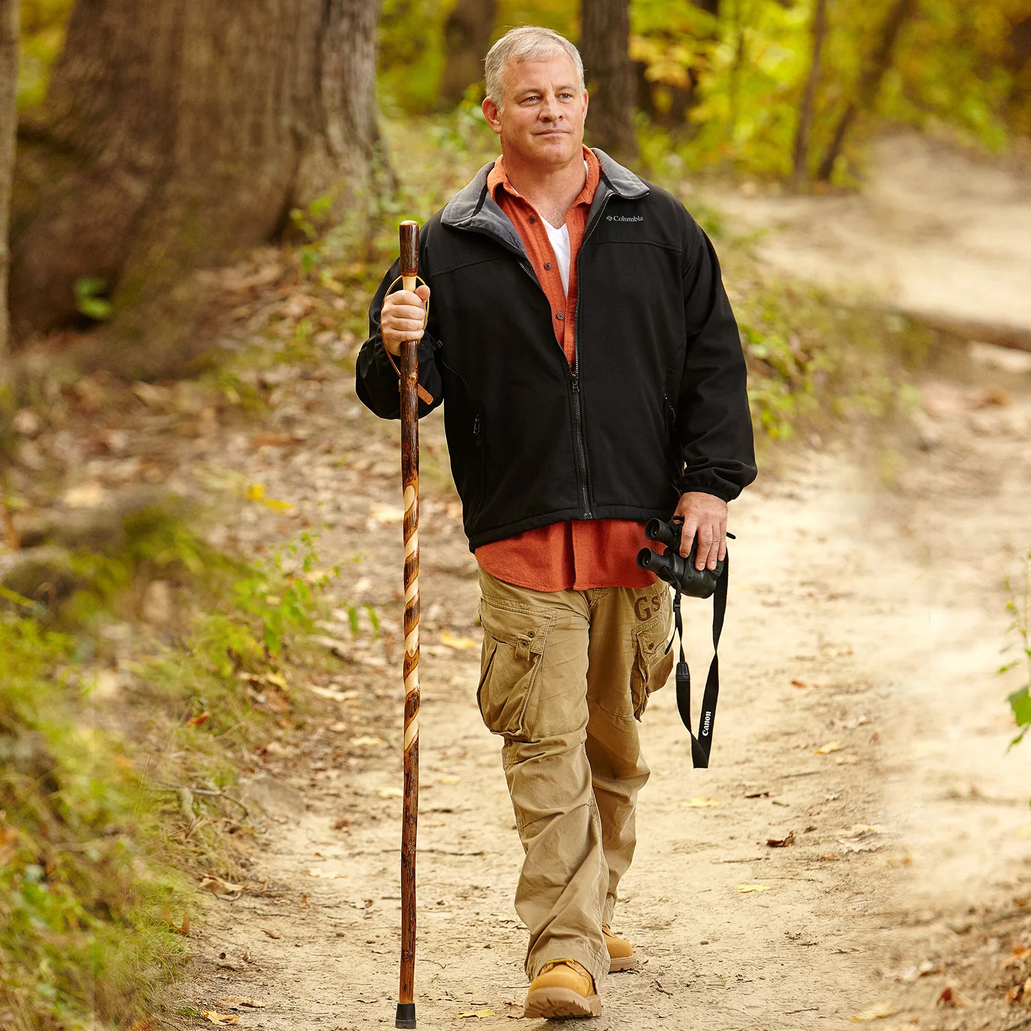 Twisted Hickory Rustic Walking Stick - Image 6