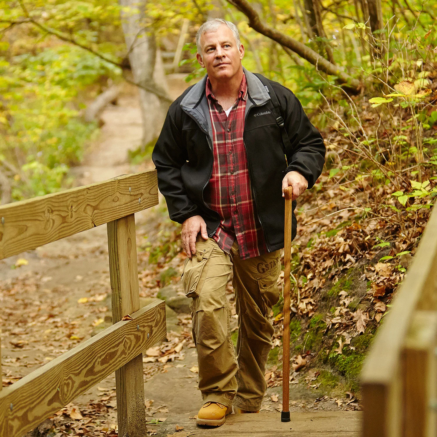 Twisted Oak Traditional Handcrafted Walking Cane 37" - Image 5