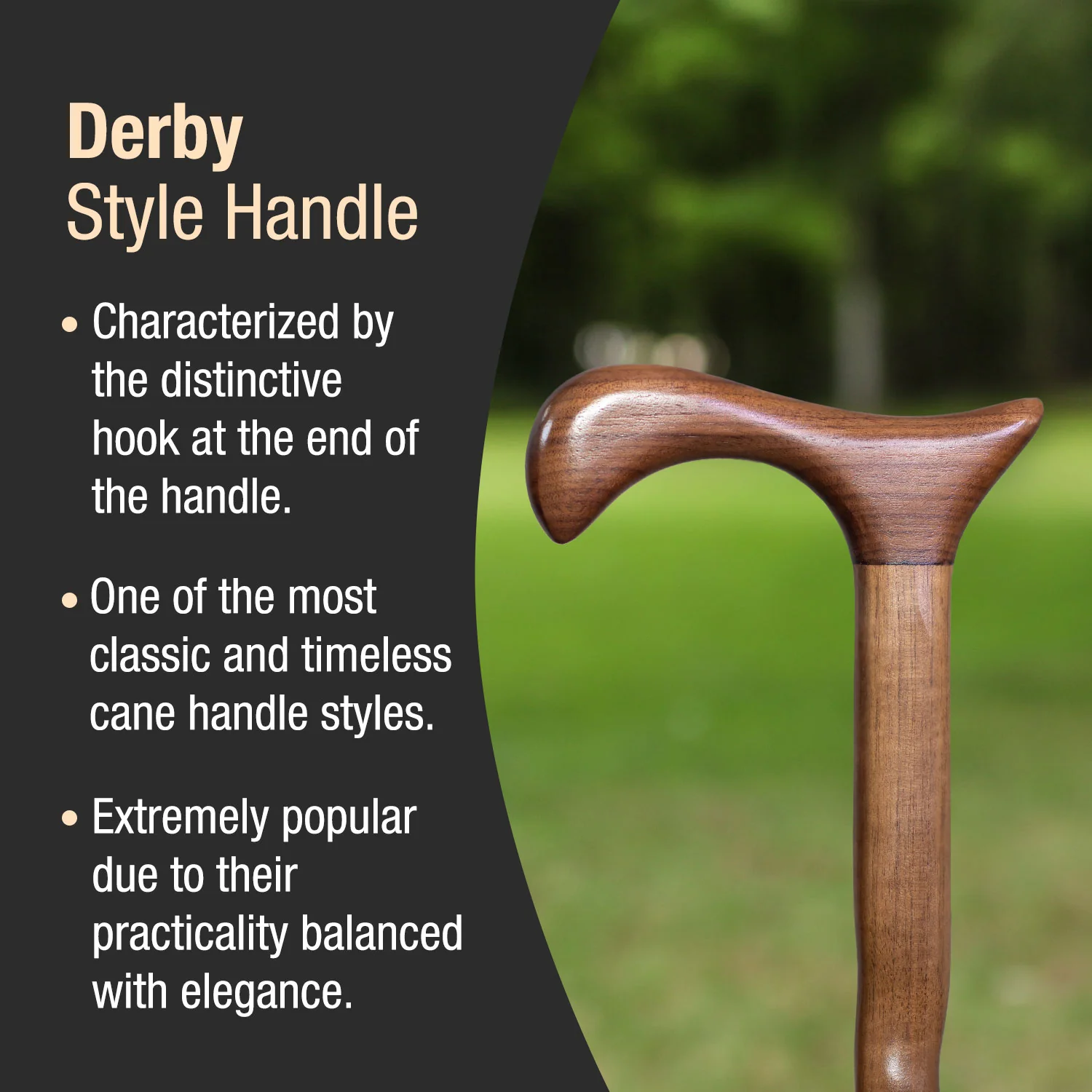 Twisted Walnut Derby Handcrafted Walking Cane 34" - Image 3