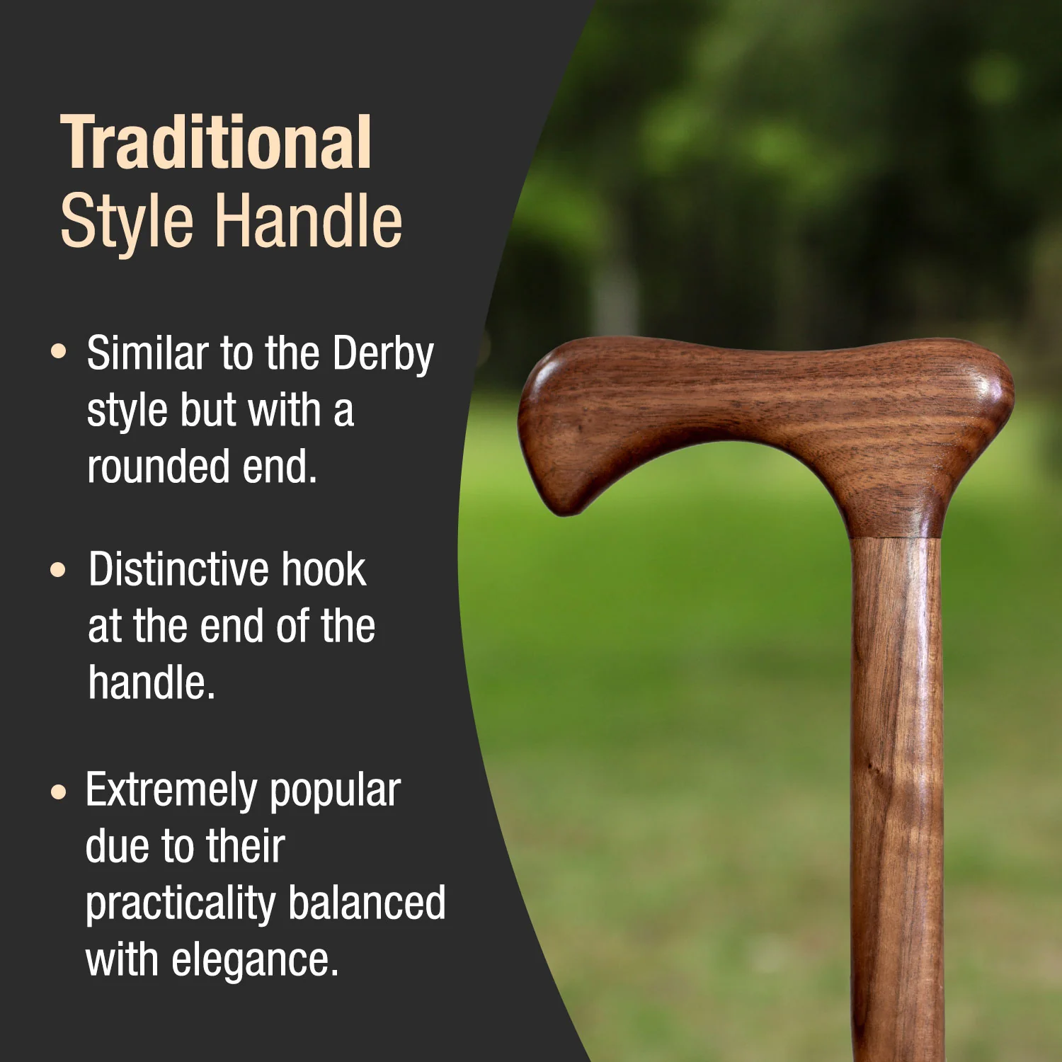 Twisted Walnut Traditional Handcrafted Walking Cane 37" - Image 3